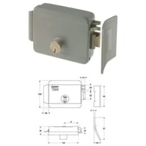 Serratura YALE modello 68090 elettrica da applicare entrata 60 destro per cancello in acciaio finitura verniciato Sconto