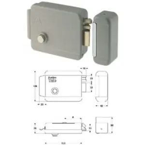Serratura YALE modello 674 elettrica da applicare entrata 50 sinistro per porta in acciaio finitura verniciato Più Venduto
