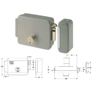 Serratura YALE modello 680 elettrica da applicare entrata 70 sinistro per cancello in acciaio finitura verniciato Soddisfatti O Rimborsati