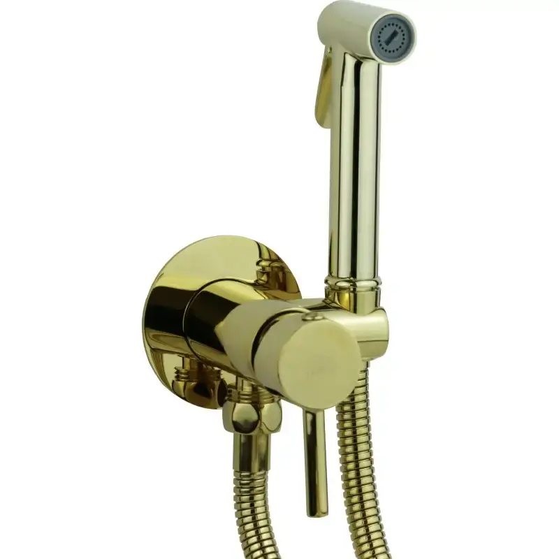Goldenes Einbau-Bidetset mit Mischbatterie und Brause Paffoni ZDUP110HG Non Perdere