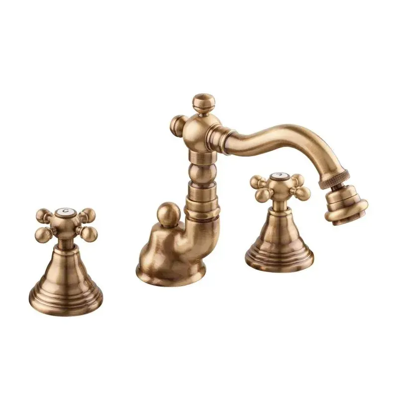 Non Perdere 3-Loch-Bidetarmatur mit schwenkbarem Auslauf in Bronzefarbe Porta&Bini Old Fashion 62555BR