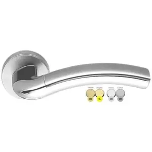 Promozione Esclusiva Maniglia COLOMBO modello MILLA LC31 per porta interna su rosetta e bocchetta con foro yale in ottone cromo/cromat