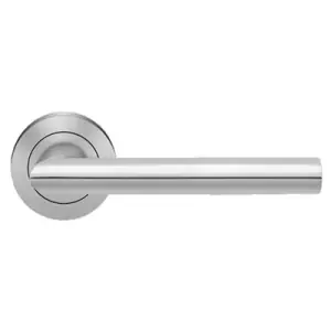 Maniglia KARCHER DESIGN modello VERONA per porta interna su rosetta e bocchetta con nottolino wc in acciaio inox satinato Miglior Prezzo