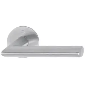 Maniglia impugnatura HOPPE modello STOCKHOLM per porta interna spessore 35-45 su rosetta bassa in acciaio inox satinato Nuova Collezione
