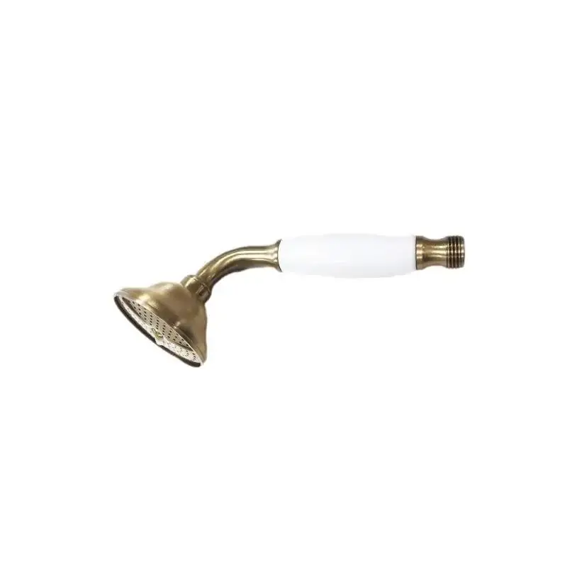 Handbrause aus bronzefarbenem Messing mit weißem Griff Pollini Acqua Design Niky DOC2300.B.D.BR Must-Have