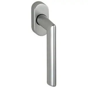 Martellina dk HOPPE modello STOCKHOLM per serramento con rosetta con quadro variabile in alluminio titanio Must-Have