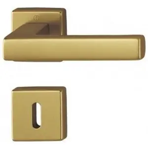 Maniglia HOPPE modello TOULON per porta interna su rosetta e bocchetta con foro normale in alluminio bronzo Esclusivo