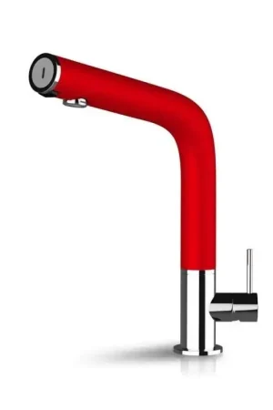 Esclusivo Elektronischer Küchenspülenmischer mit Dual-Sensor-Technologie in roter Farbe DMP Hello 200 86810