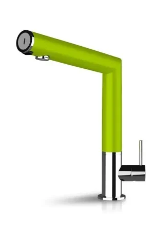 Elektronischer Küchenspülenmischer mit Dual-Sensor-Technologie in grüner Farbe DMP Hello 100 86705 Di Tendenza