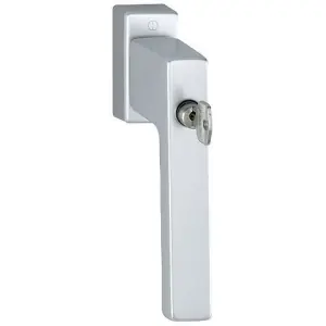 Ultime Pezzi Martellina dk con chiave HOPPE modello TOULON per serramento con rosetta con quadro 43 in alluminio argento