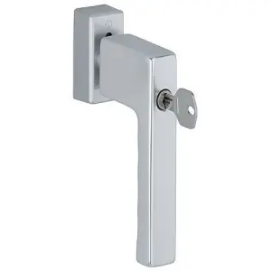Martellina dk secuforte con chiave HOPPE modello TOULON per serramento con rosetta con quadro variabile in alluminio argento Sconto
