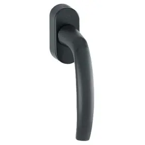 Bestseller Martellina dk HOPPE modello ATLANTA per serramento con rosetta con quadro variabile in alluminio nero opaco