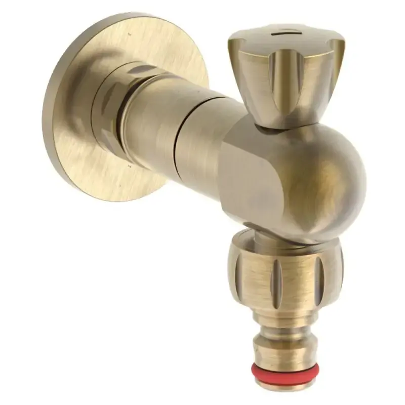 Schnellmontage-Gartenhahn INGENIUS aus Bronze gebürstet-Finish mit 3/4G Frostschutzfunktion IG400GB Spedito Oggi