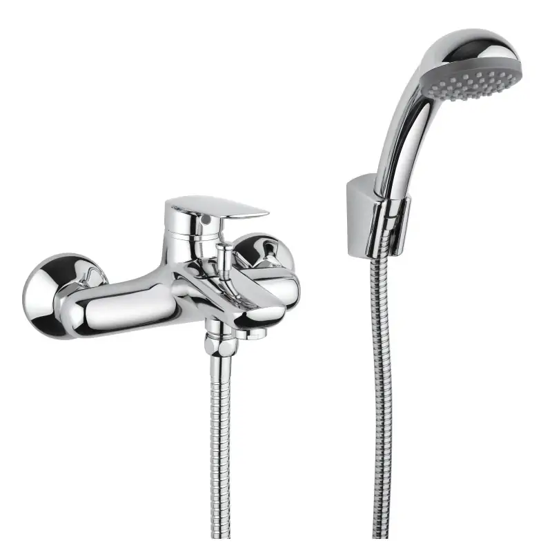 Prezzo Basso Badewannenarmatur mit Brausehalter aus chromfarbenem Messing Piralla Lago 0LG00002A22
