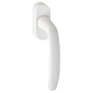 Martellina dk HOPPE modello ATLANTA per serramento con rosetta con quadro variabile in alluminio bianco Offerta Limitata