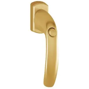 Martellina dk pulsante HOPPE modello NEW YORK per serramento con rosetta con quadro 35 in alluminio oro Promozione Esclusiva