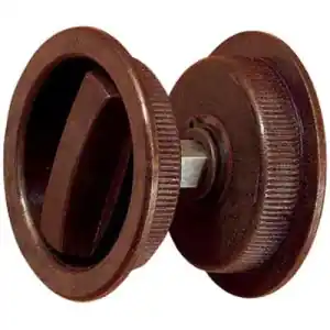 Maniglia incasso UTENSIL LEGNO modello FM320 per serramento con nottolino wc in ferro ruggine Promozione Esclusiva