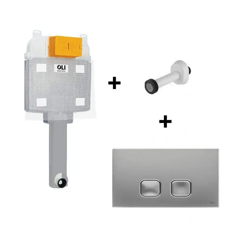 Compra Adesso Einbau-Spülkasten-Set für Toilettenwasserzusatz mit Chrom Platte und Hülse Oli Plus KITOLI74CR