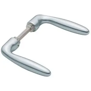 Maniglia impugnatura HOPPE modello VERONA per porta interna spessore 74-89 in alluminio argento Affare