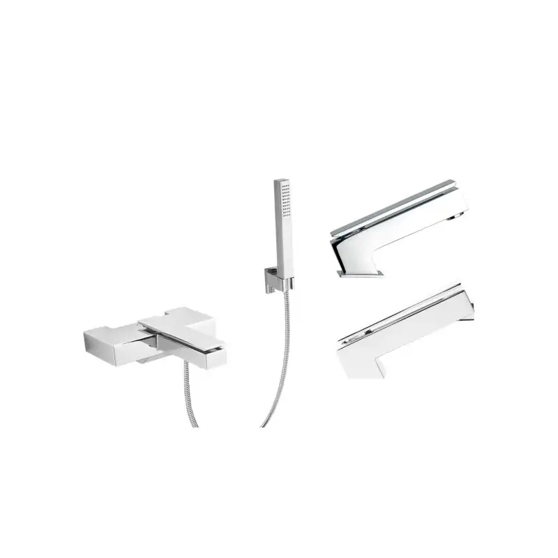 Occasione Imperdibile Set aus quadratischen Waschtisch-, Bidet- und Badewannenarmaturen Mamoli Mendini KITMENDINI15