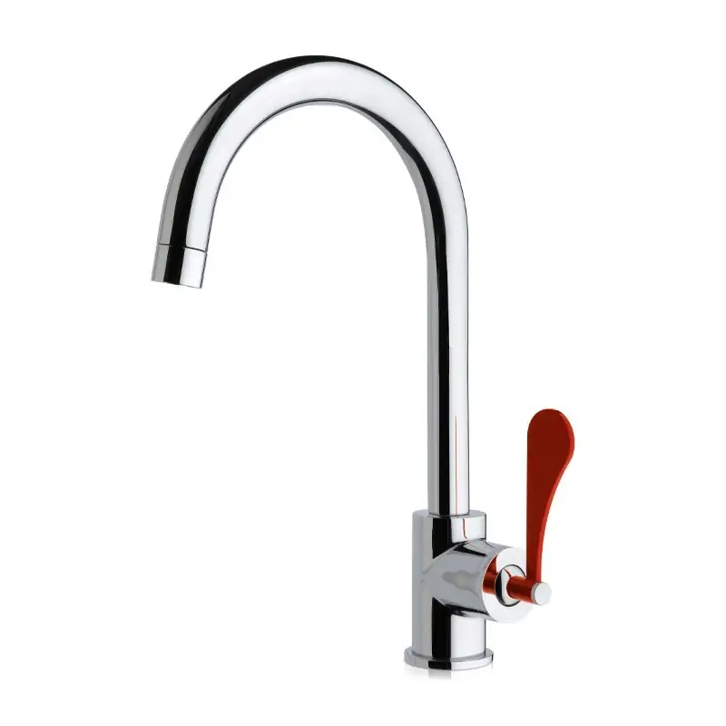 Promozione Esclusiva Einhebel-Spültischmischer mit verstellbarem Auslauf und rotem Hebel Mamoli Paola&TheKitchen 794100000C01