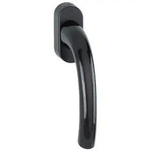 Prezzo Conveniente Martellina dk HOPPE modello TOKYO per serramento con rosetta con quadro 45 in alluminio nero intenso