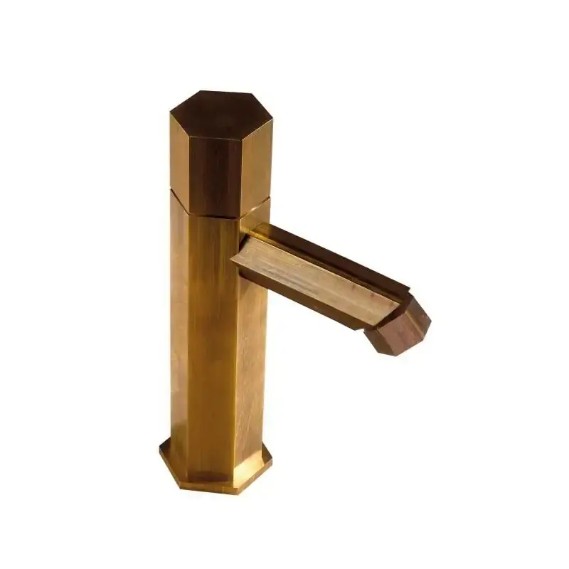Ultimissimo Modello Einloch-Bidetmischer aus natürlichem Messing, sechseckig, Modell Mamoli Hexagonal 556100000057