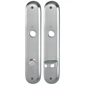 Placche HOPPE modello 273P per porta interna con nottolino wc e indicatore libero/occupato in alluminio titanio Offerta Limitata