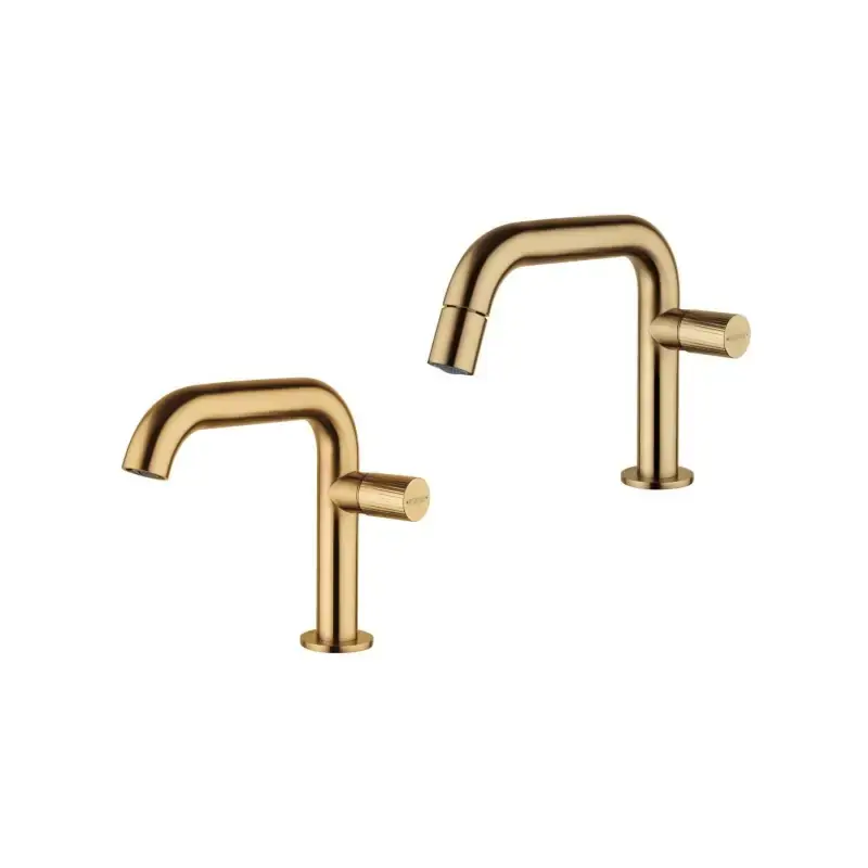 Must-Have Einhand-Waschtisch- und Bidetmischer-Set aus gebürstetem Messing Mamoli Tuttodunpezzo KITTDPG2