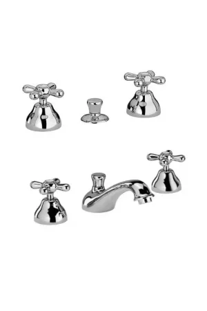 Doppelhebel-Badezimmerarmatur, Dreilochmontage, Chromfarbe Paini Liberty KITLIB2CR Bestseller