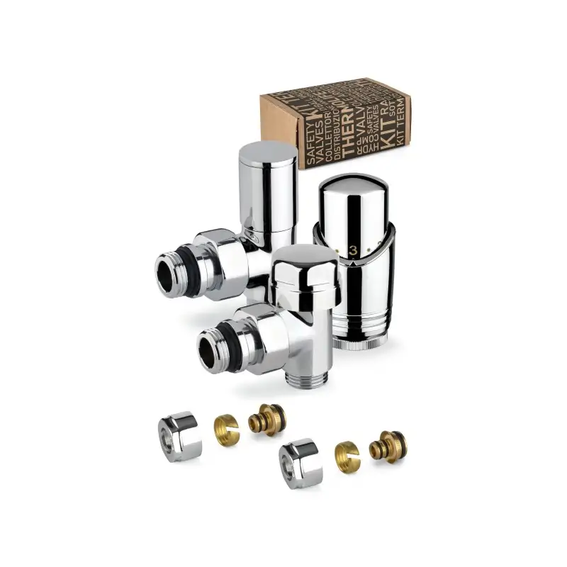 Bestseller Chromfarbenes Thermostat-Einrichtungsventil-Set mit Anschluss für Mehrschichtrohr APM 100KC 015 M 16 12