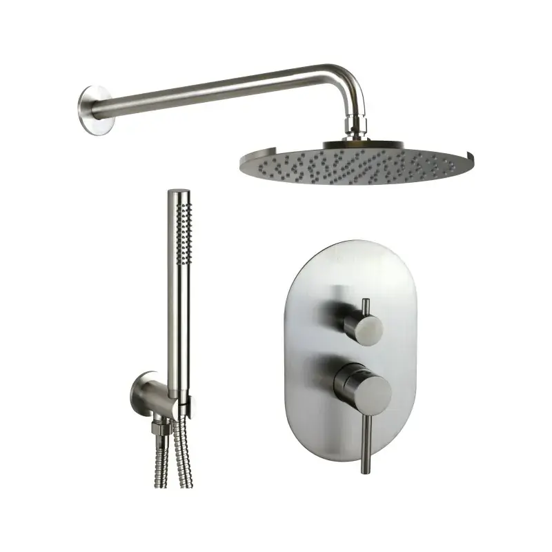 Komplettes rundes Duschset aus AISI 316-Stahl Pollini Jessy Steel CY10407255AS Ultima Occasione