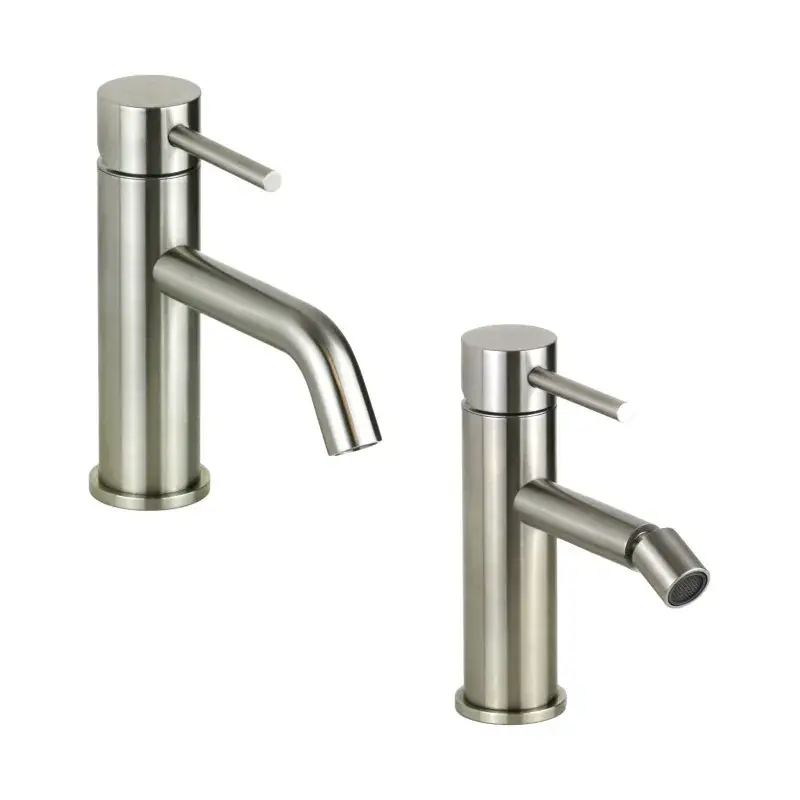 Rundes Waschbecken- und Bidetmischer-Set aus AISI 316-Stahl Pollini Jessy Steel KITJESSYSTEEL1 Miglior Prezzo