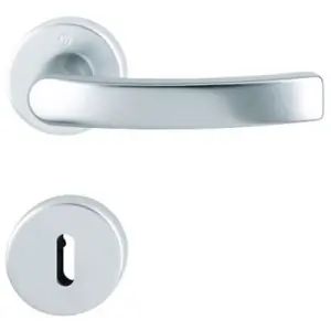 Offerta Speciale Maniglia HOPPE modello LUXEMBOURG per porta interna su rosetta e bocchetta con foro normale in alluminio argento