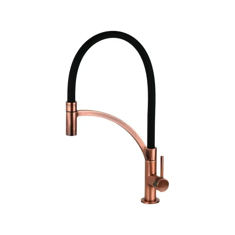 Kupfer-Spülbeckenmischer mit schwarzem Silikonauslauf Pollini Senso MXCUMC27CZ1 Direttamente Dal Produttore