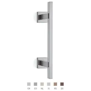 Offerta Lampo Maniglione OLIVARI modello BIOS diritto con rosette per serramento in ottone cromato opaco
