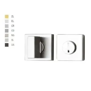 Chiavistello OLIVARI modello SPACE Q per porta interna con nottolino wc in ottone superantracite satinato Soddisfatti O Rimborsati