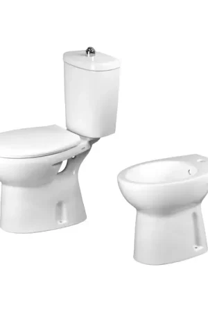 A Buon Prezzo Sanitärset mit Monoblock-WC und Bidet, Bodeninstallation, Bodenablauf Easy Magic KITEASYM6
