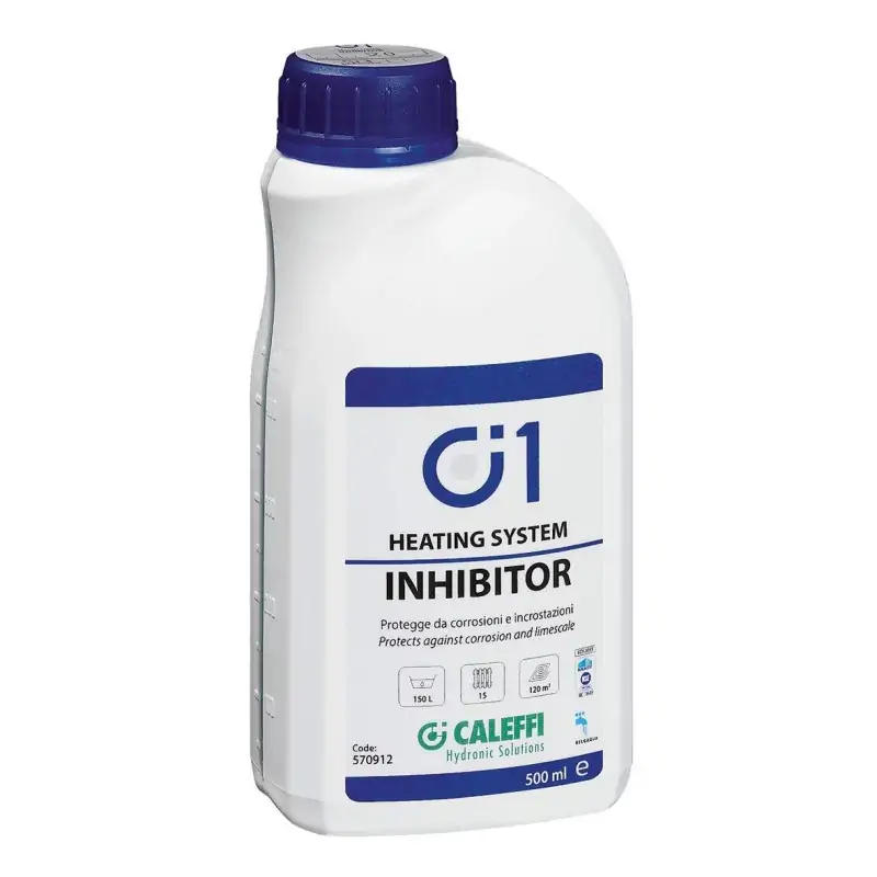 Prezzo Ridotto Flüssiger Inhibitor 0,5 Lt schützt vor Korrosion und Verkrustungen Caleffi C1 INHIBITOR 570912