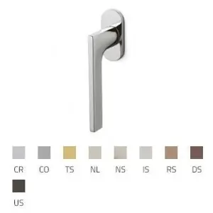 Martellina dk OLIVARI modello LOTUS per serramento con rosetta bassa con quadro 42 in ottone superantracite satinato Offerta Limitata