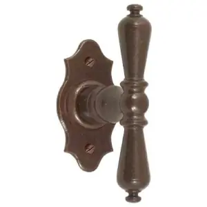 Economico Martellina UTENSIL LEGNO modello FM007 per serramento su rosetta con quadro 7 in ferro ruggine