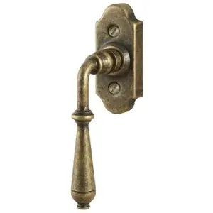 Martellina dk UTENSIL LEGNO modello FM311 per serramento su rosetta con quadro 7 in ferro oro antico Pagamento Sicuro