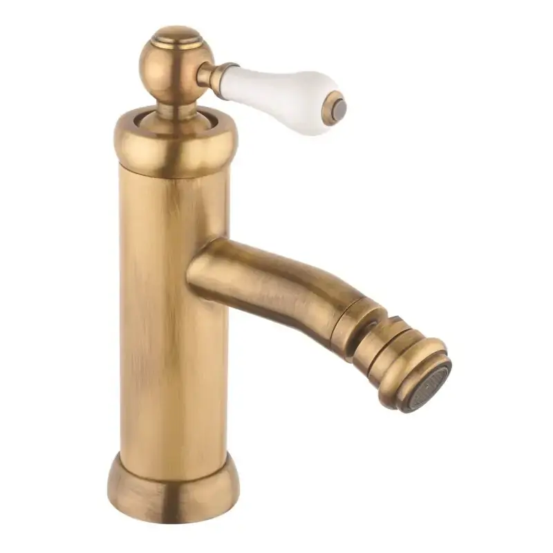 Antike bronzefarbene Bidetarmatur mit weißem Hebel Piralla Como 0TOF3092A21 Economico