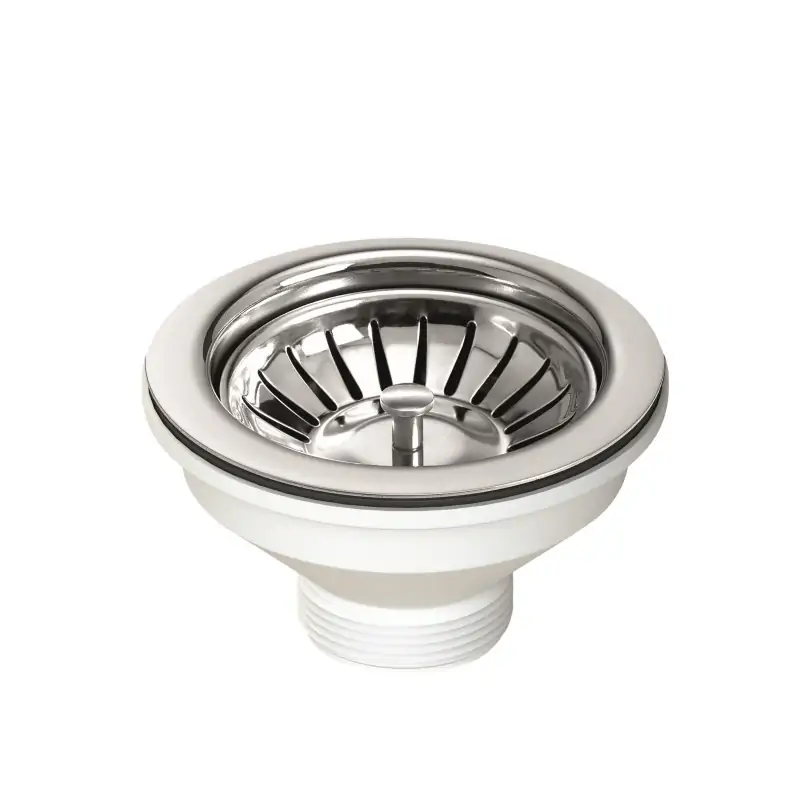 Bestseller Abfluss Ø114 mm in glänzender Ausführung für Küchenspülen L.B. Plast DS550