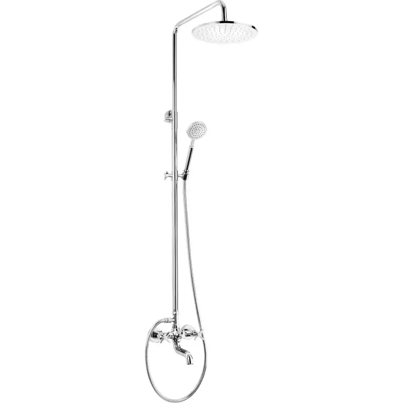 Duschsäule mit chromfarbener Badewannenarmatur Deante Temisto NAC_01QT Bestseller