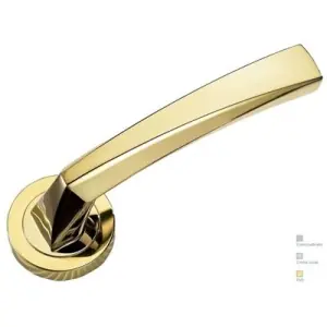 Di Tendenza Maniglia SICMA modello DIAMOND per porta interna su rosetta e bocchetta con foro normale in zircal cromo satinato