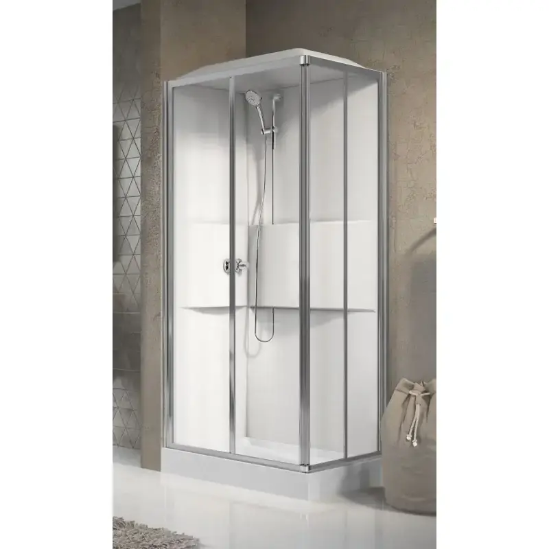 Multifunktionsduschkabine 100 x 70 2 Schiebe- und 2 feste Türen Novellini Media 2.0 A ME2A107M-1AB Scelto Dai Clienti