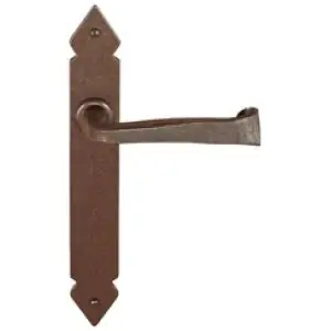 Compra Oggi Stesso Maniglia UTENSIL LEGNO modello FM375 per porta interna su placca con foro yale in ferro ruggine