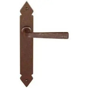 Maniglia UTENSIL LEGNO modello FM378 per porta interna su placca con foro normale in ferro ruggine Miglior Prezzo