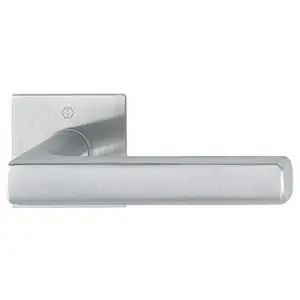 Nuova Collezione Maniglia impugnatura HOPPE modello DALLAS per porta interna spessore 35-45 su rosetta bassa in acciaio inox satinato